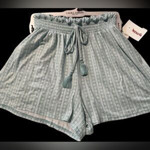 Laura Ashley Women's Light Blue Patterned Shorts